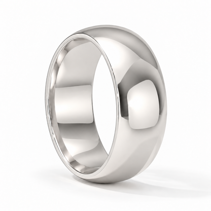 8mm Men's Wedding Band platinum
