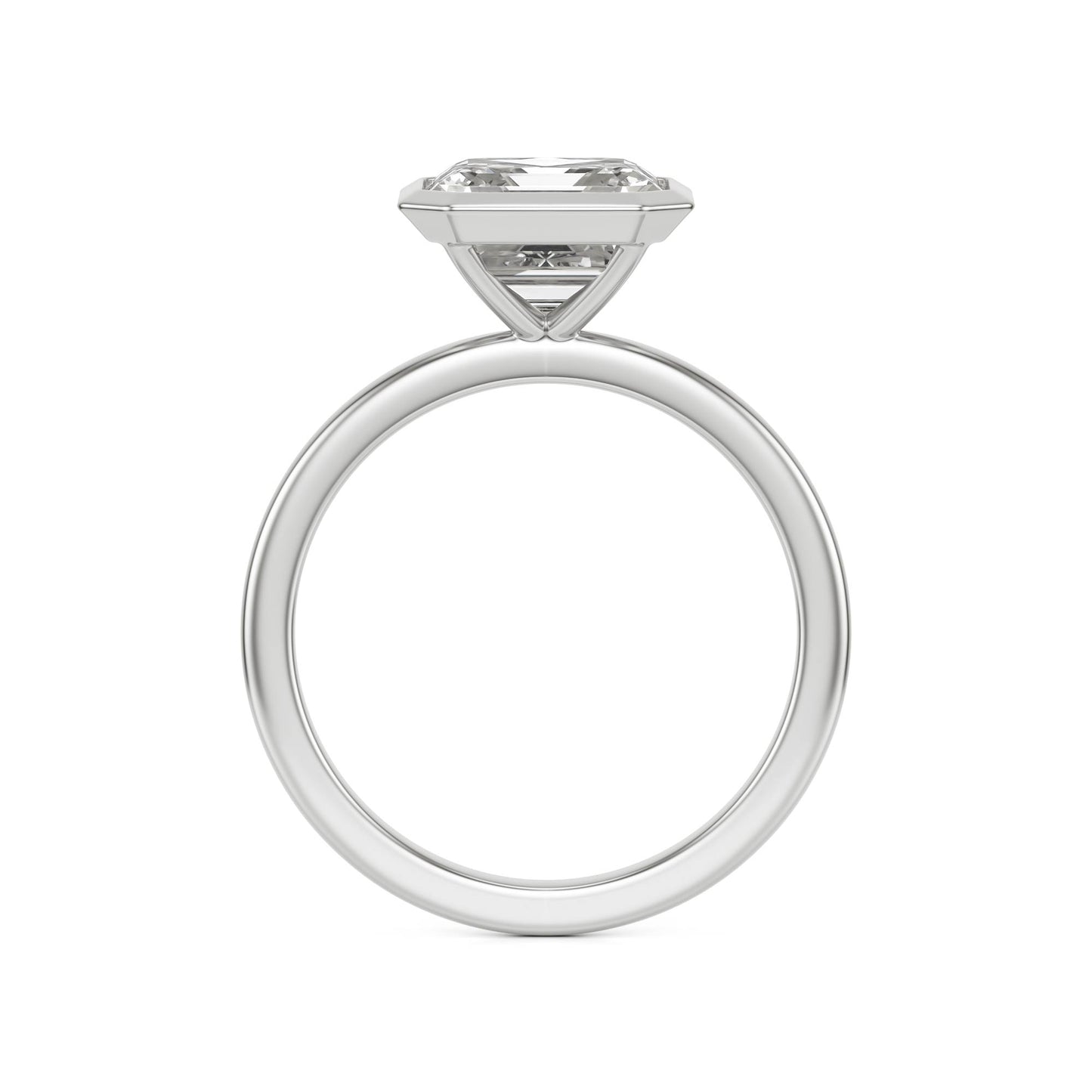 Asscher Diamond Bezel Platinum