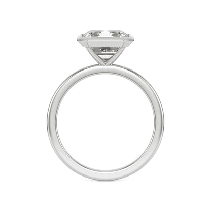 Asscher Diamond Bezel Platinum