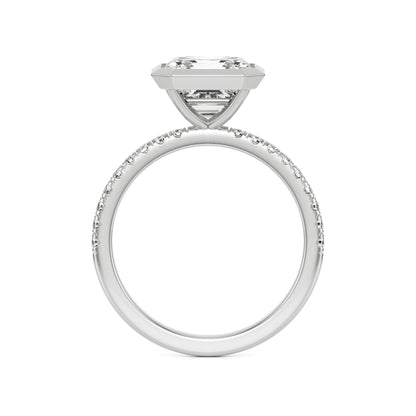 Asscher Diamond Bezel Pavé Platinum