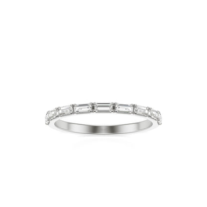 Baguette Wedding Band Platinum