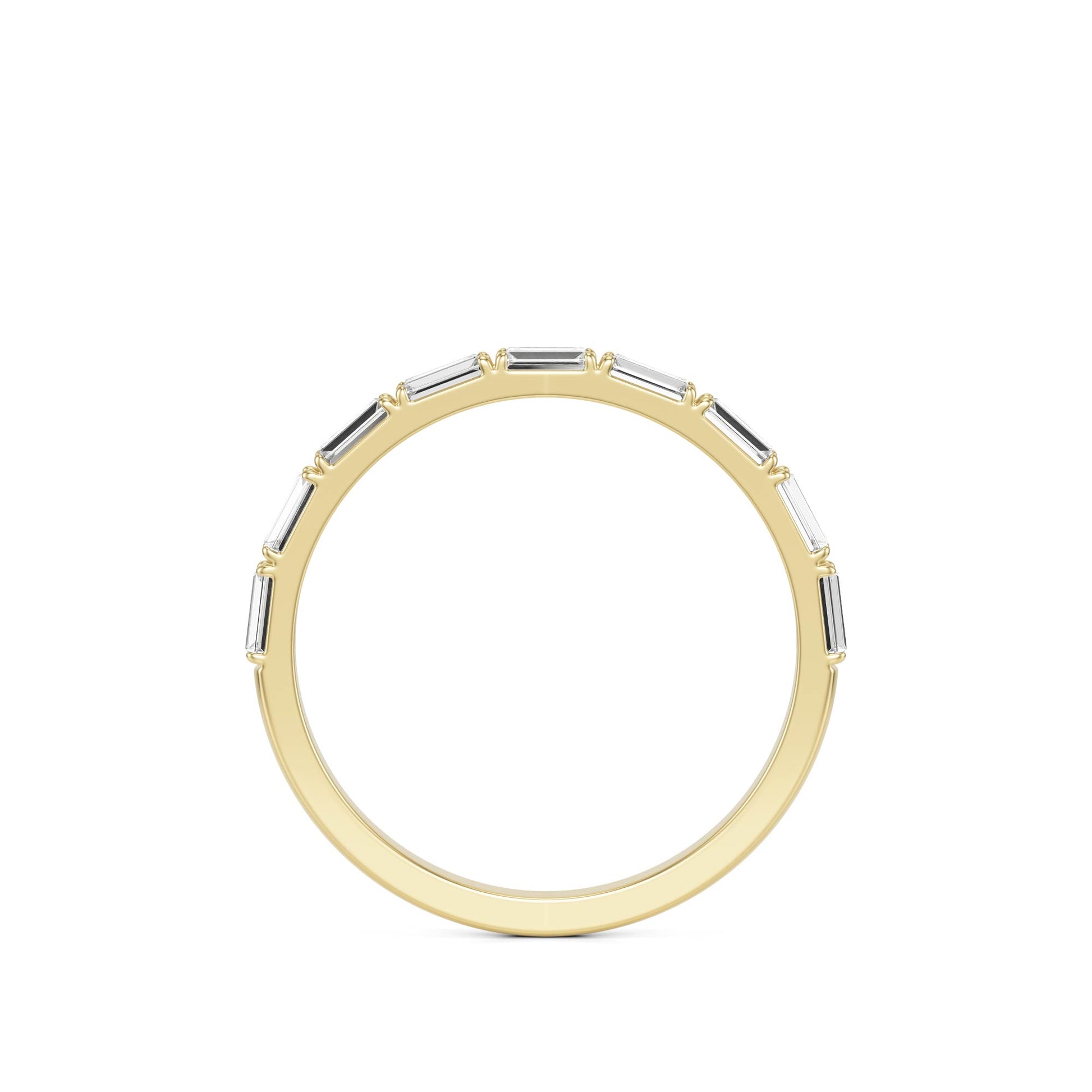 Baguette Wedding Band 14K Yellow Gold