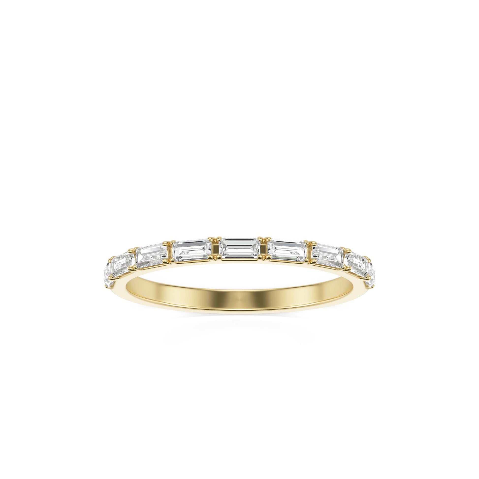 Baguette Wedding Band 14K Yellow Gold