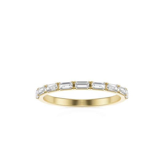 Baguette Wedding Band 14K Yellow Gold