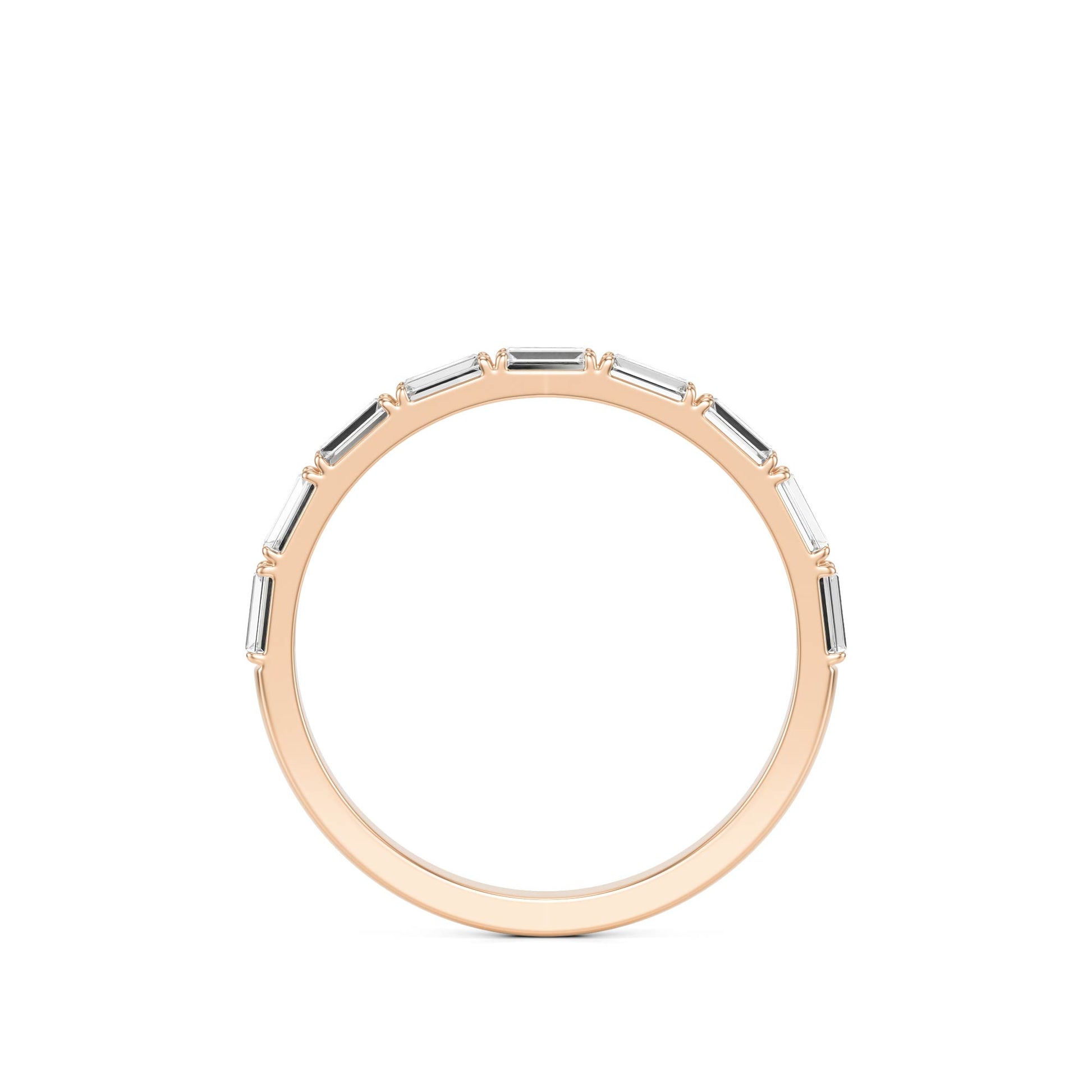 Baguette Wedding Band 14K Rose Gold