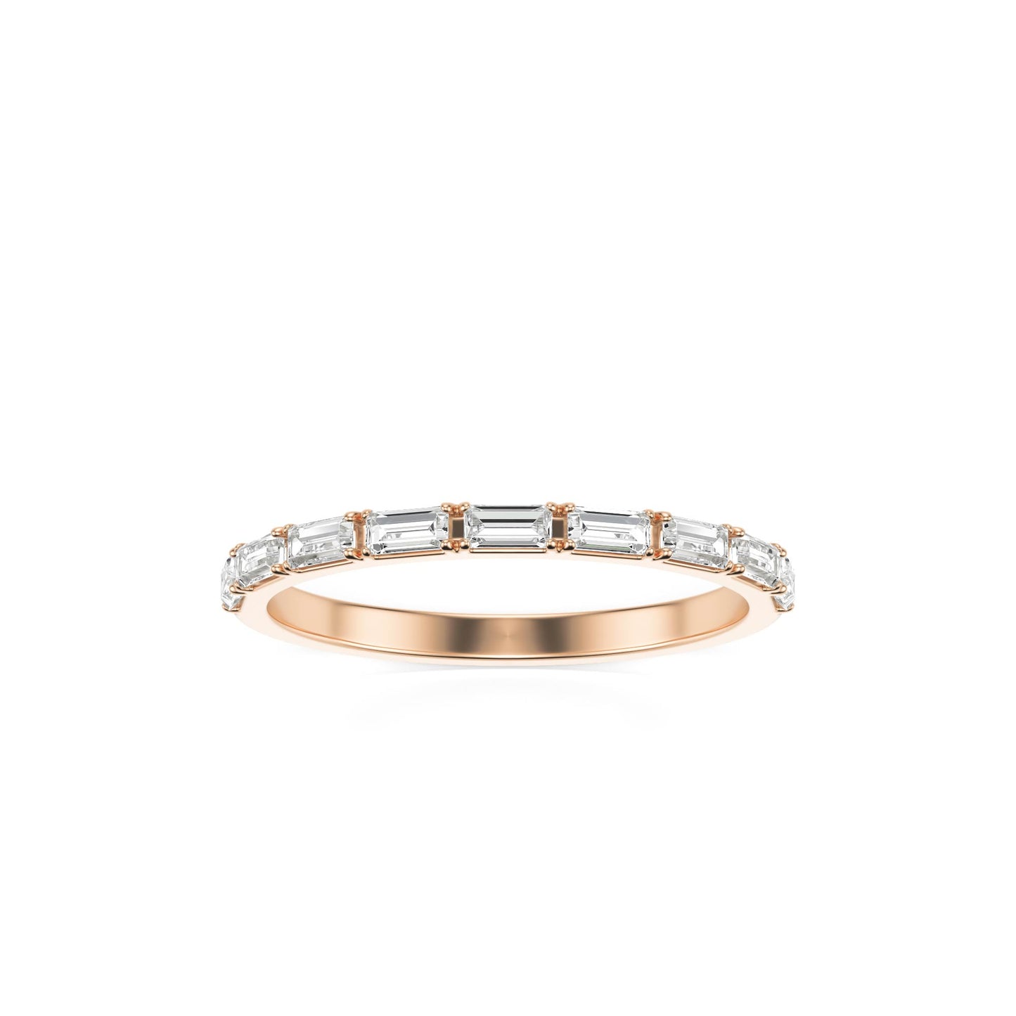 Baguette Wedding Band 14K Rose Gold