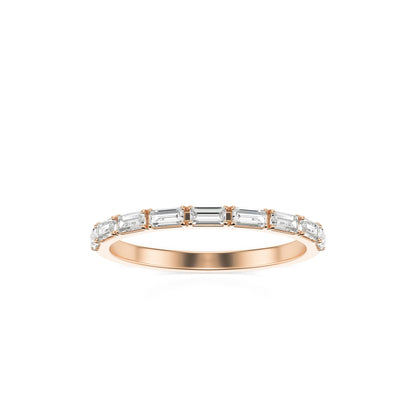 Baguette Wedding Band 14K Rose Gold