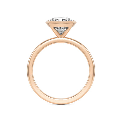 Cushion Diamond Bezel 14K Rose Gold