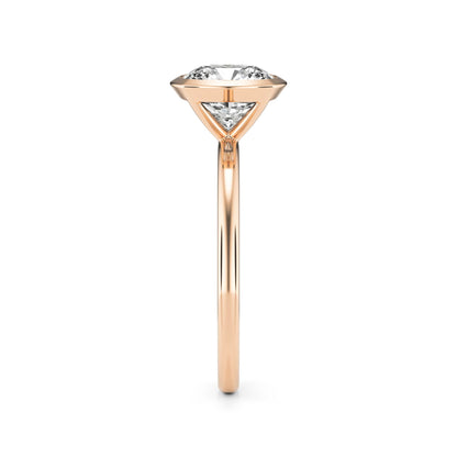 Cushion Diamond Bezel 14K Rose Gold