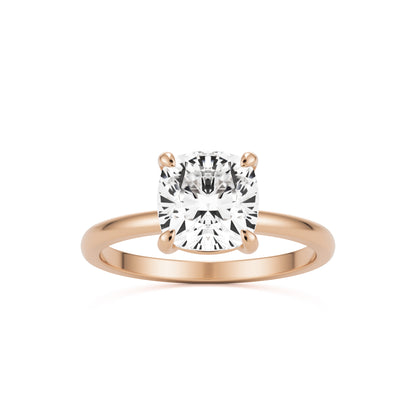 Cushion Lab Diamond Solitaire 14K Rose Gold