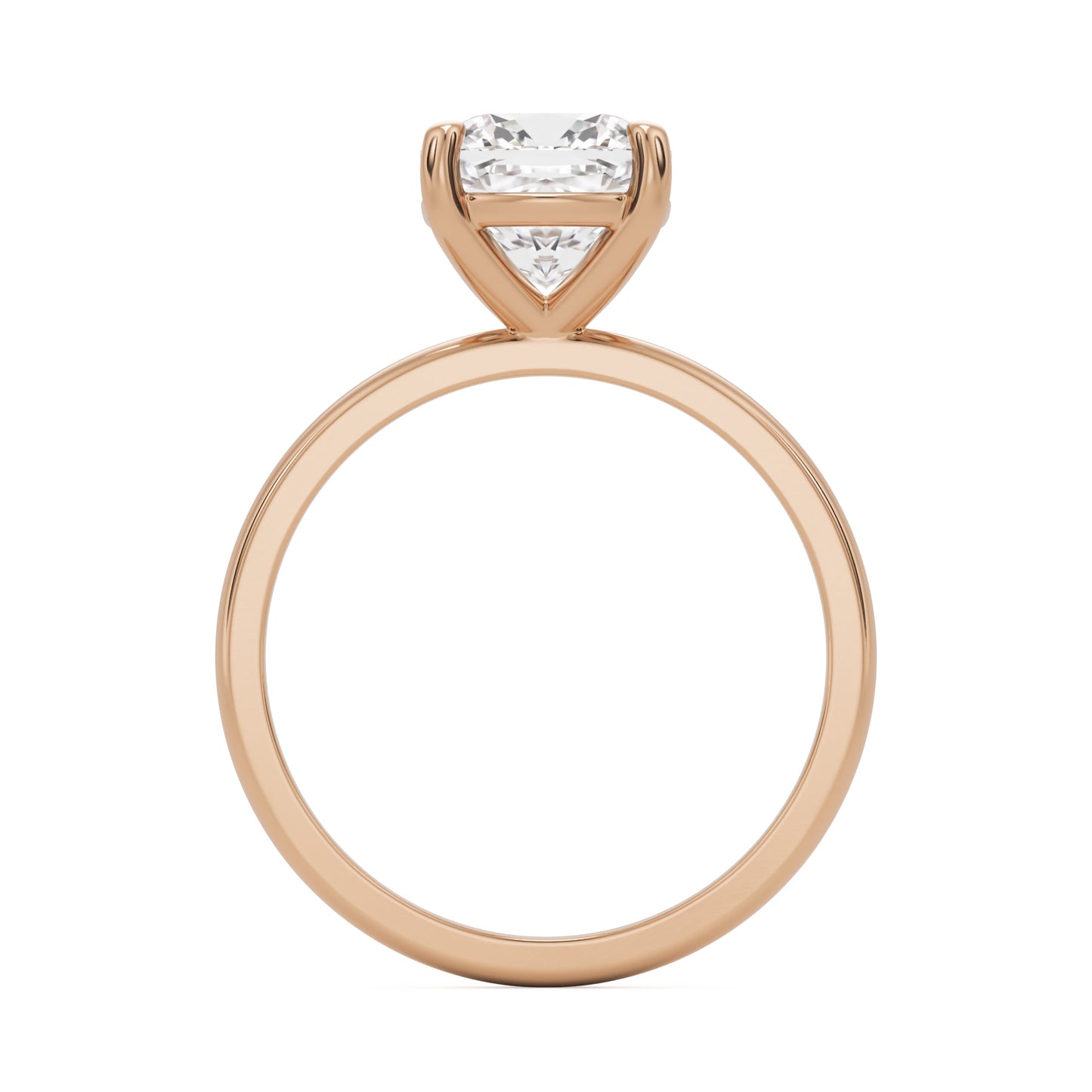 Cushion Lab Diamond Solitaire 14K Rose Gold