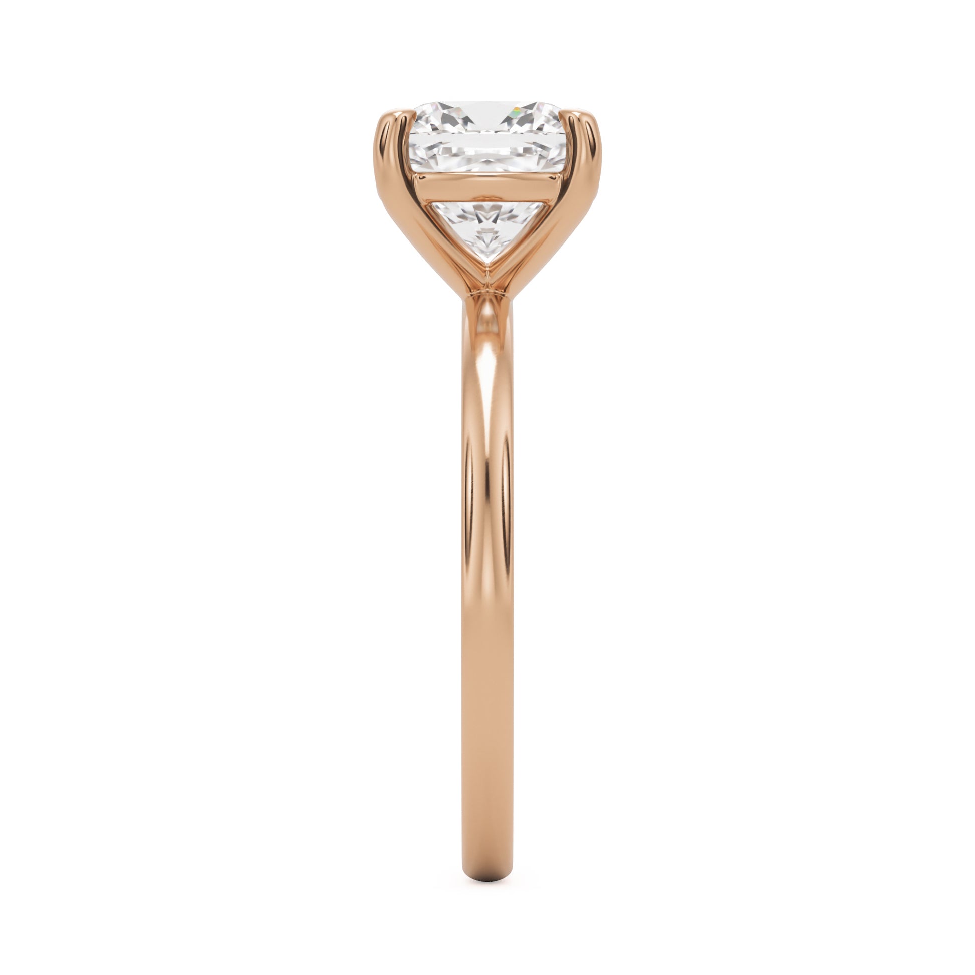 Cushion Lab Diamond Solitaire 14K Rose Gold