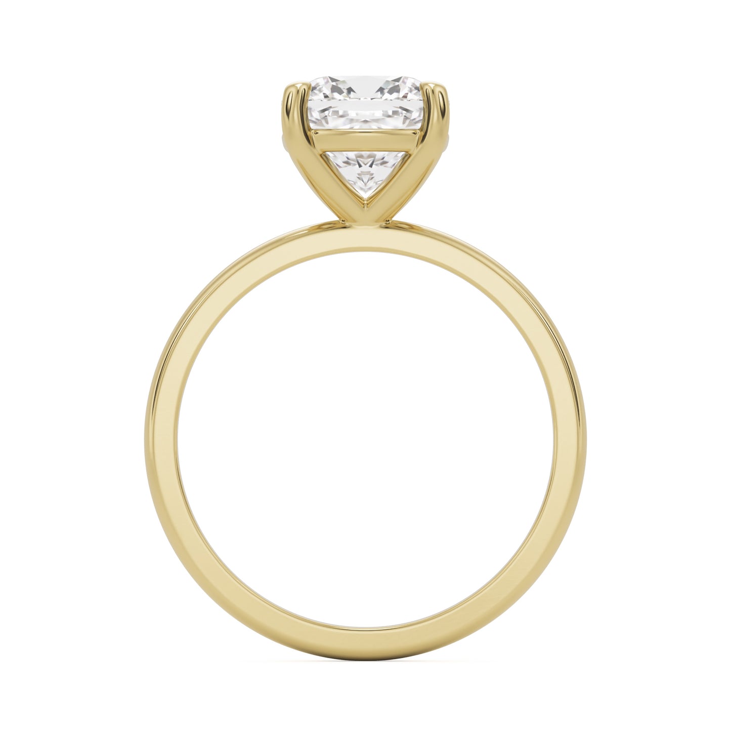 Cushion Lab Diamond Solitaire 14K Yellow