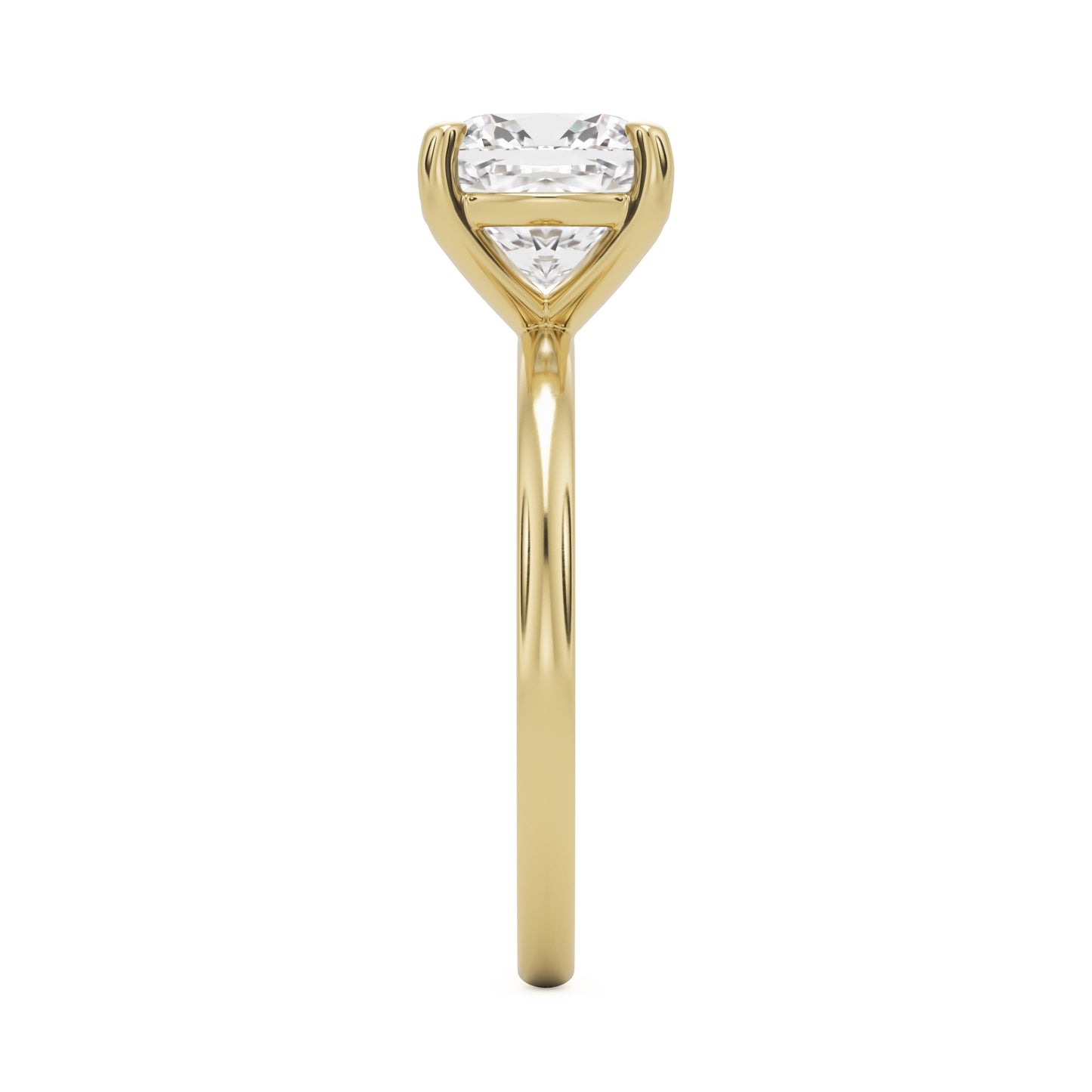 Cushion Lab Diamond Solitaire 14K Yellow