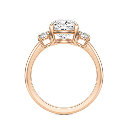 Moissanite Cushion Trio 14K Rose Gold