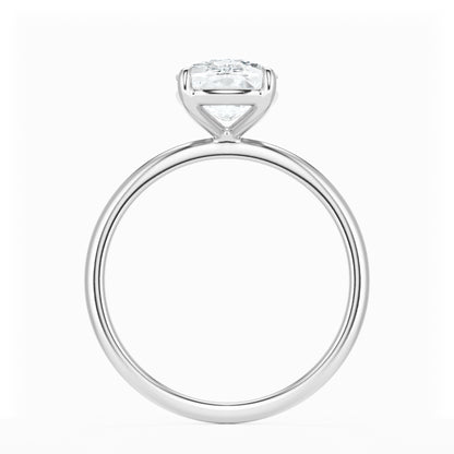 Elongated Cushion Diamond Solitaire Platinum