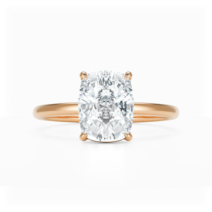 Elongated Cushion Moissanite 14K Rose Gold