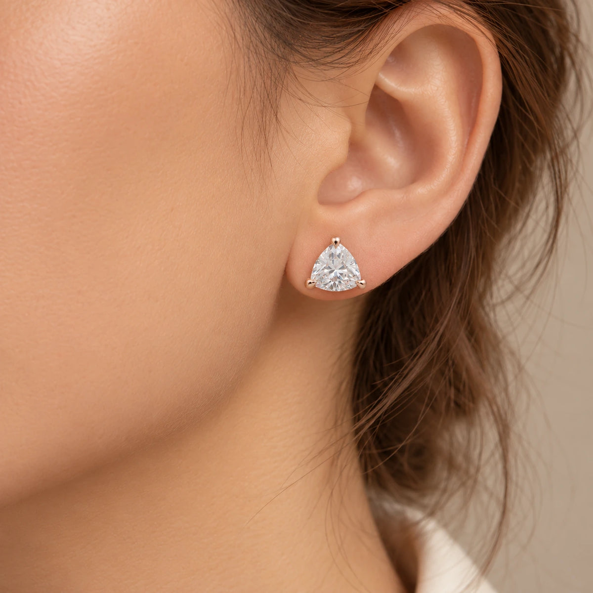 Trillion stud earrings