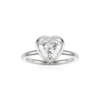 Heart Diamond Bezel Platinum