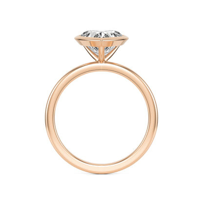 Heart Moissanite Bezel 14K Rose Gold