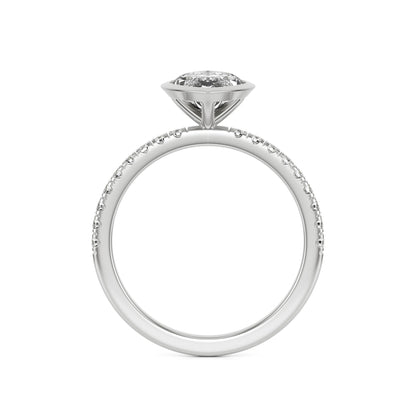 Marquise Diamond Bezel Pave Platinum