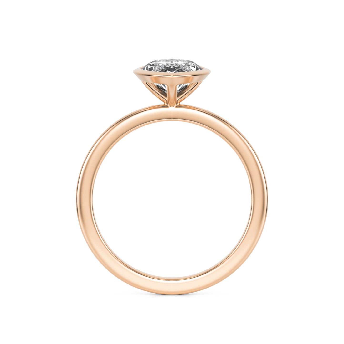 Marquise Diamond Bezel 14K Rose Gold