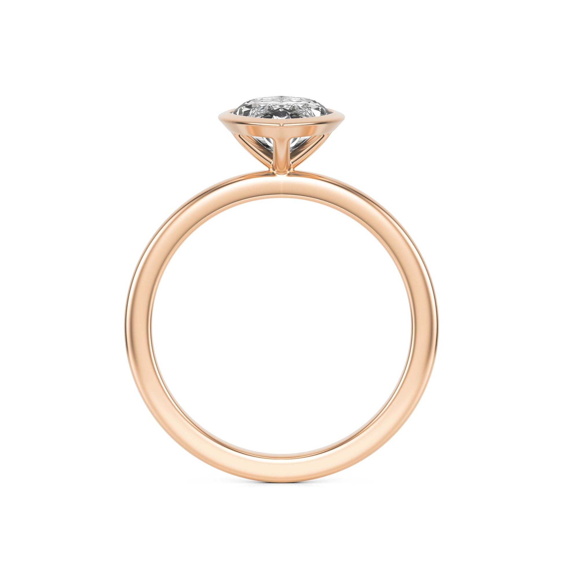 Marquise Diamond Bezel 14K Rose Gold