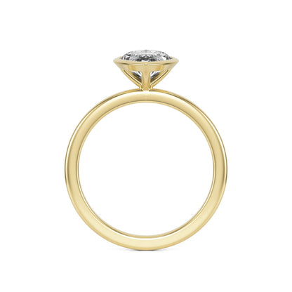 Marquise Diamond Bezel 14K Yellow Gold