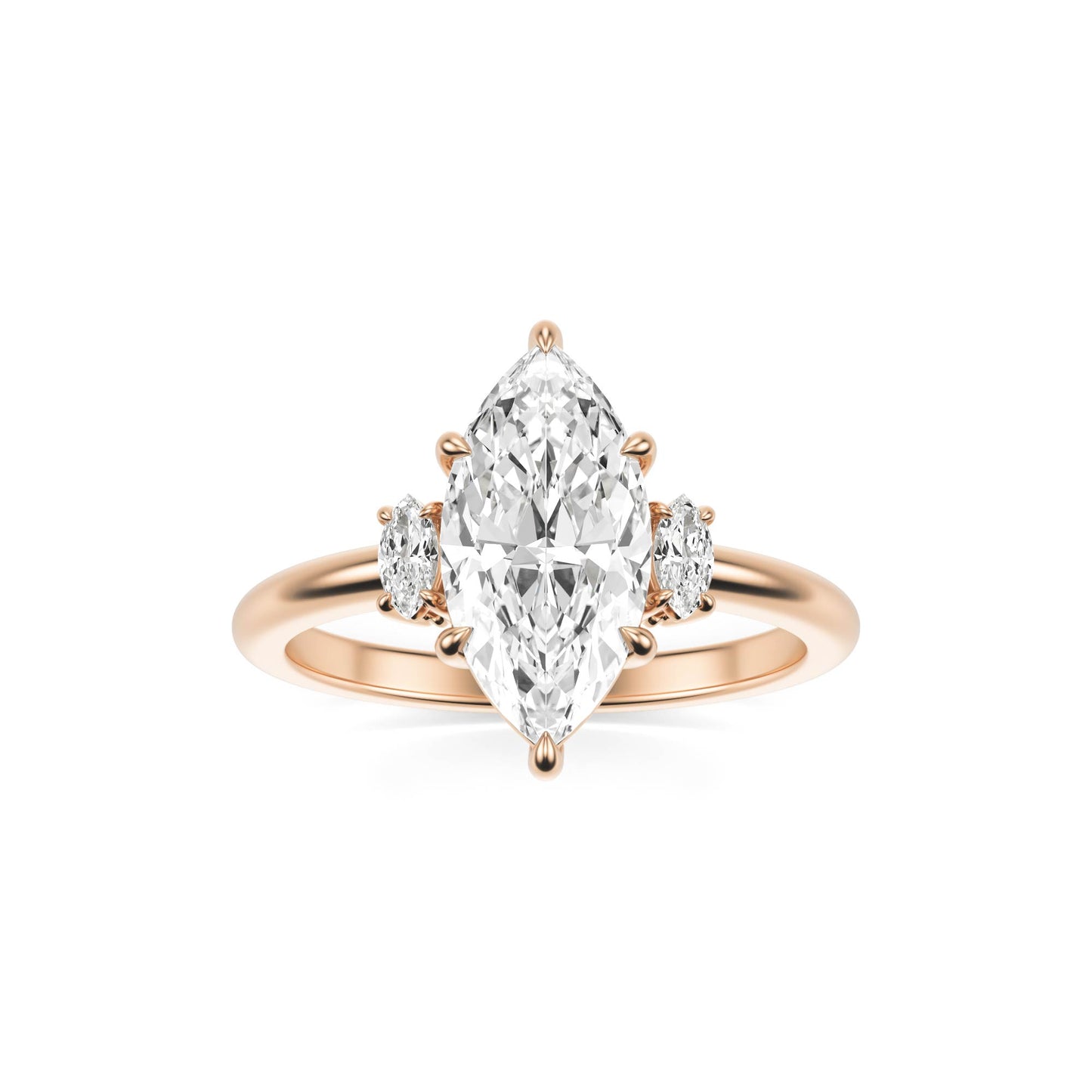 Marquise Diamond Trio 14K Rose Gold