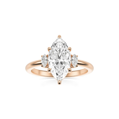 Marquise Diamond Trio 14K Rose Gold