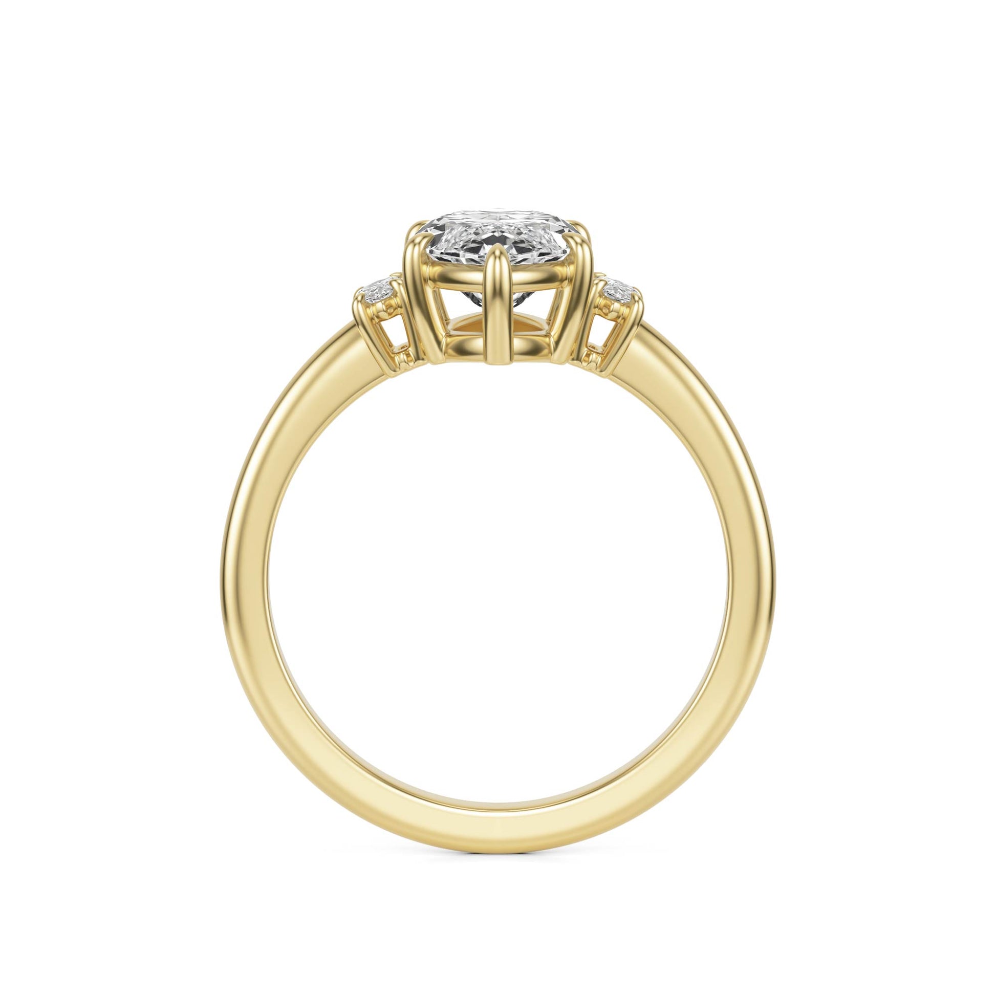 Marquise Diamond Trio 14K Yellow Gold