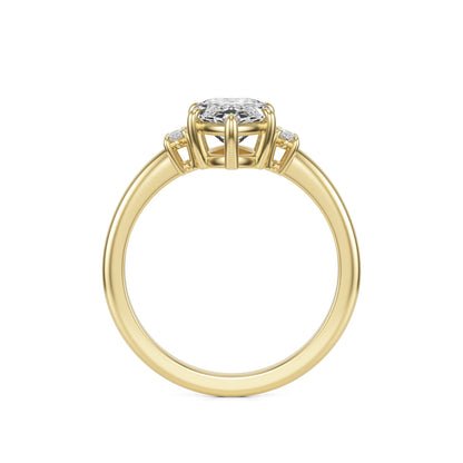 Marquise Diamond Trio 14K Yellow Gold