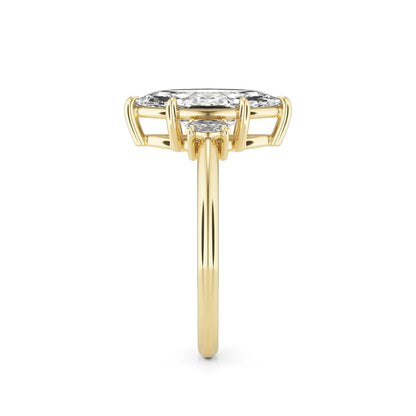 Marquise Diamond Trio 14K Yellow Gold