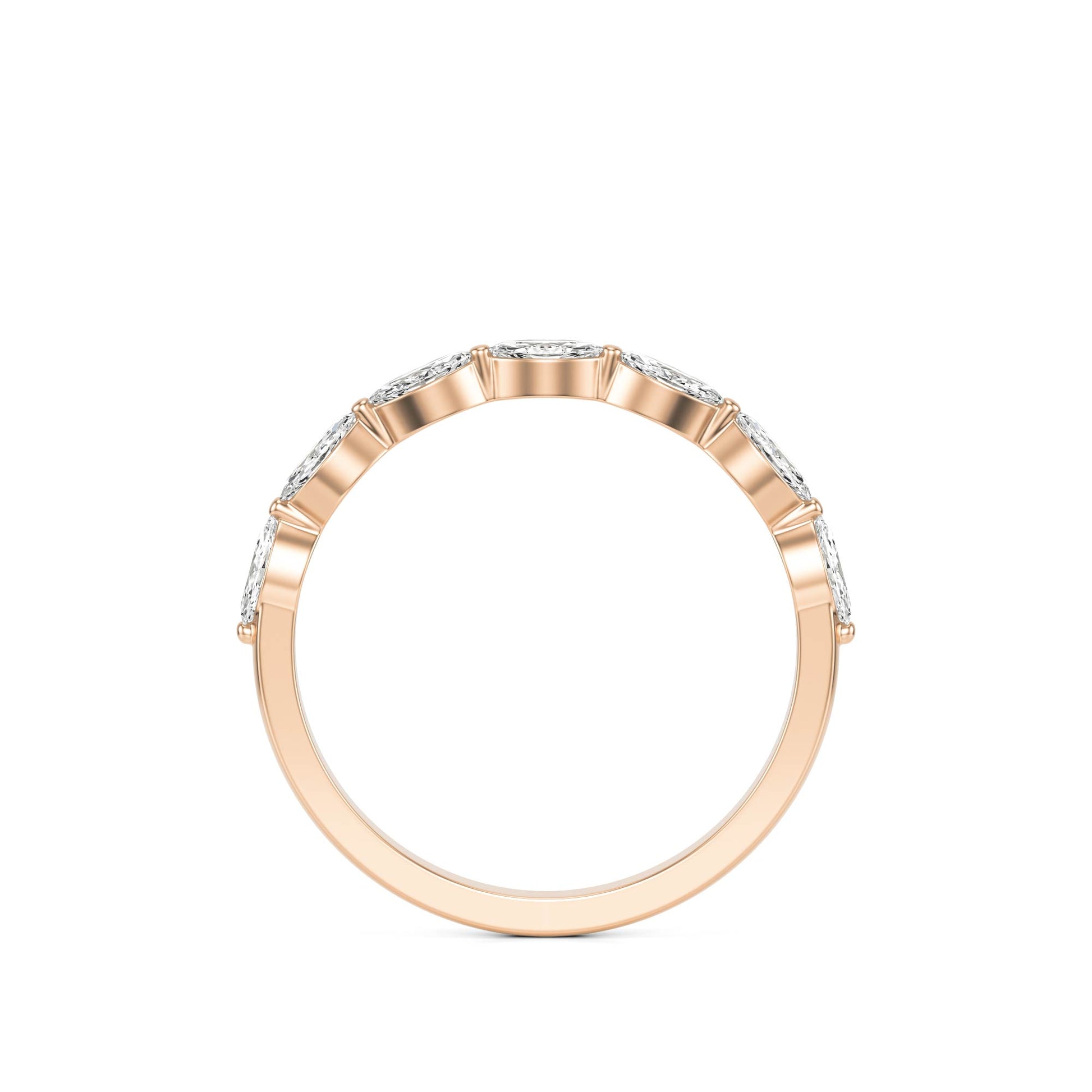 Marquise Moissanite Shared Prong 14K Rose Gold