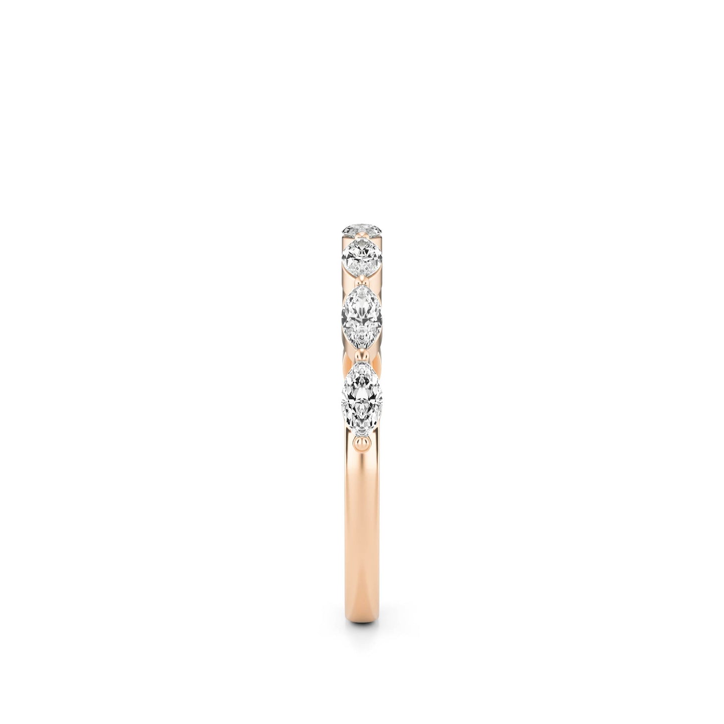 Marquise Moissanite Shared Prong 14K Rose Gold