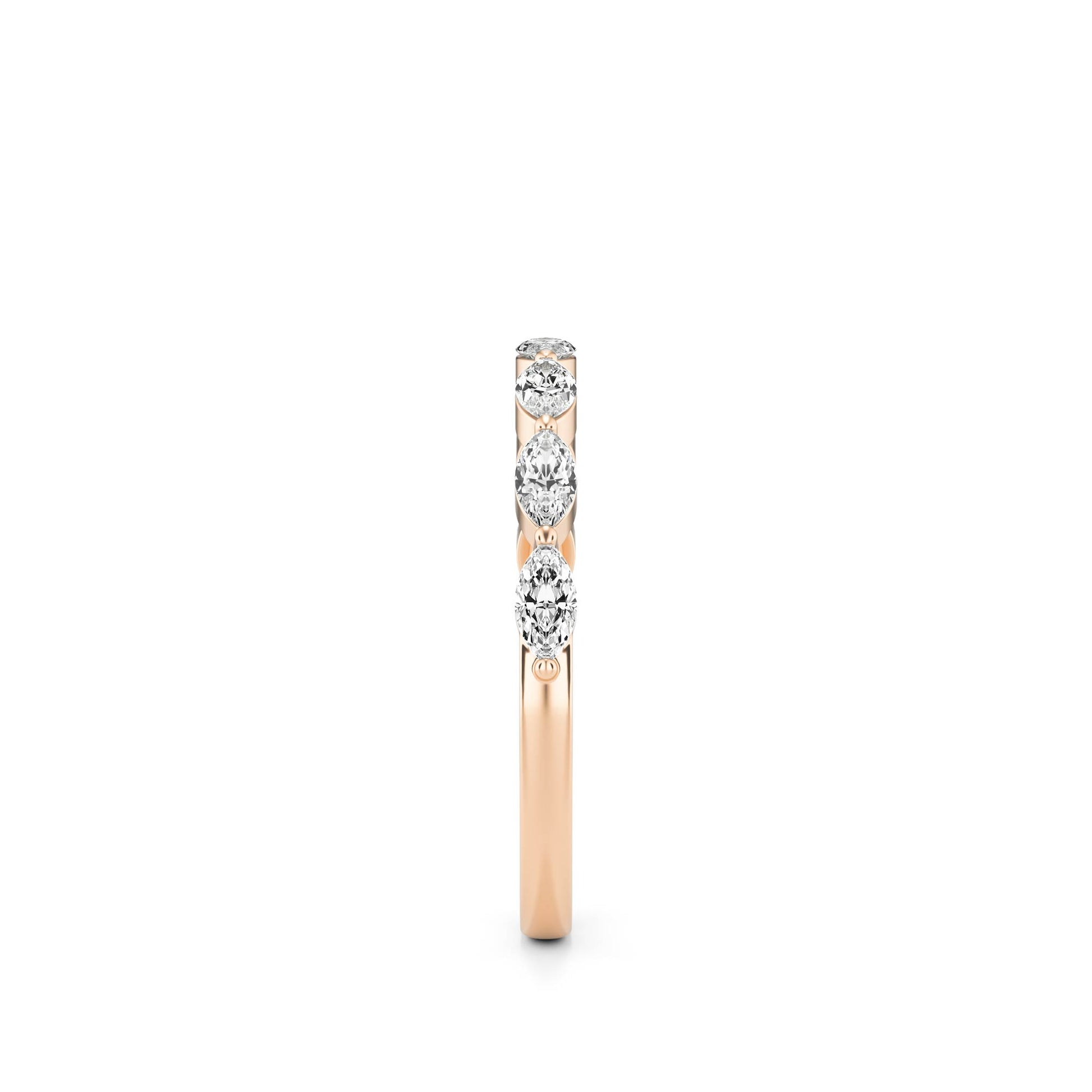 Marquise Moissanite Shared Prong 14K Rose Gold