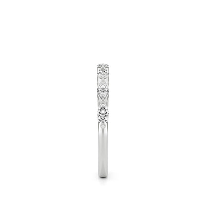 Marquise Moissanite Shared Prong 14K White Gold