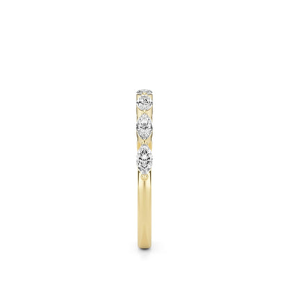 Marquise Moissanite Shared Prong 14K Yellow Gold