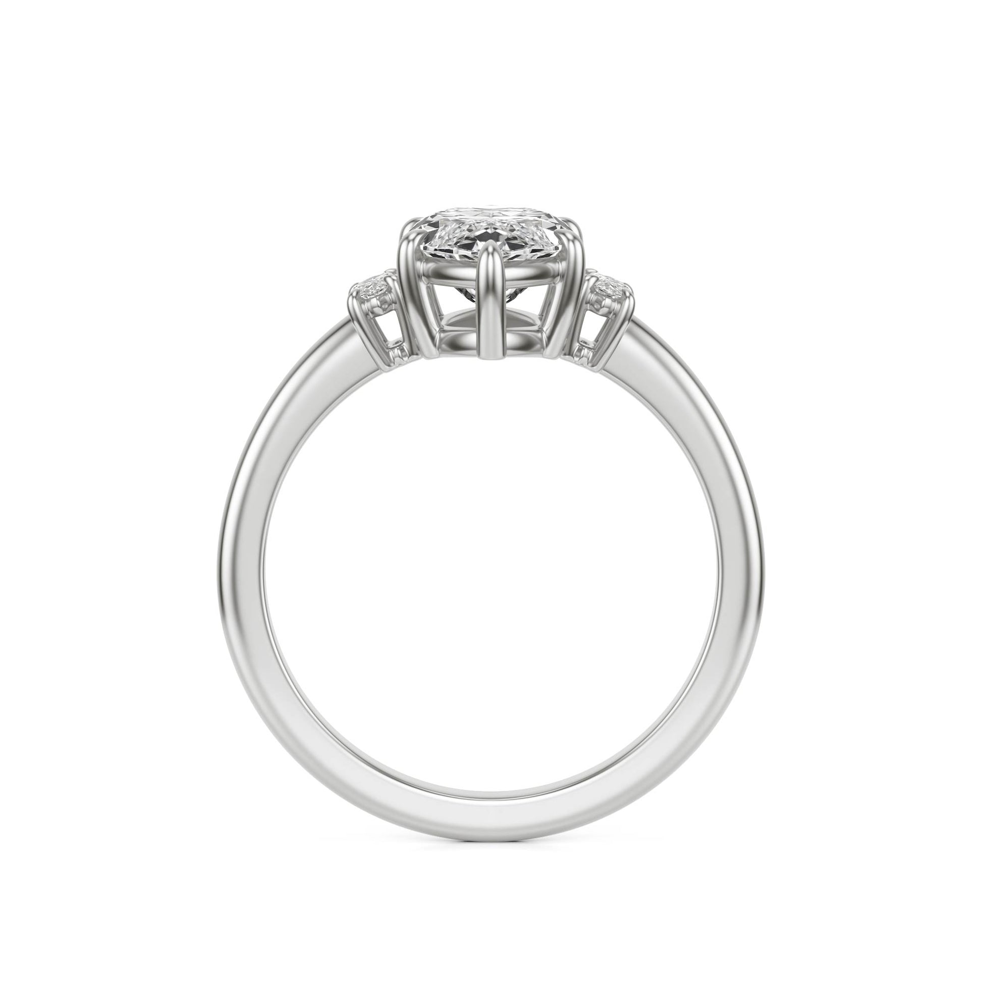 Marquise Moissanite Trio Platinum