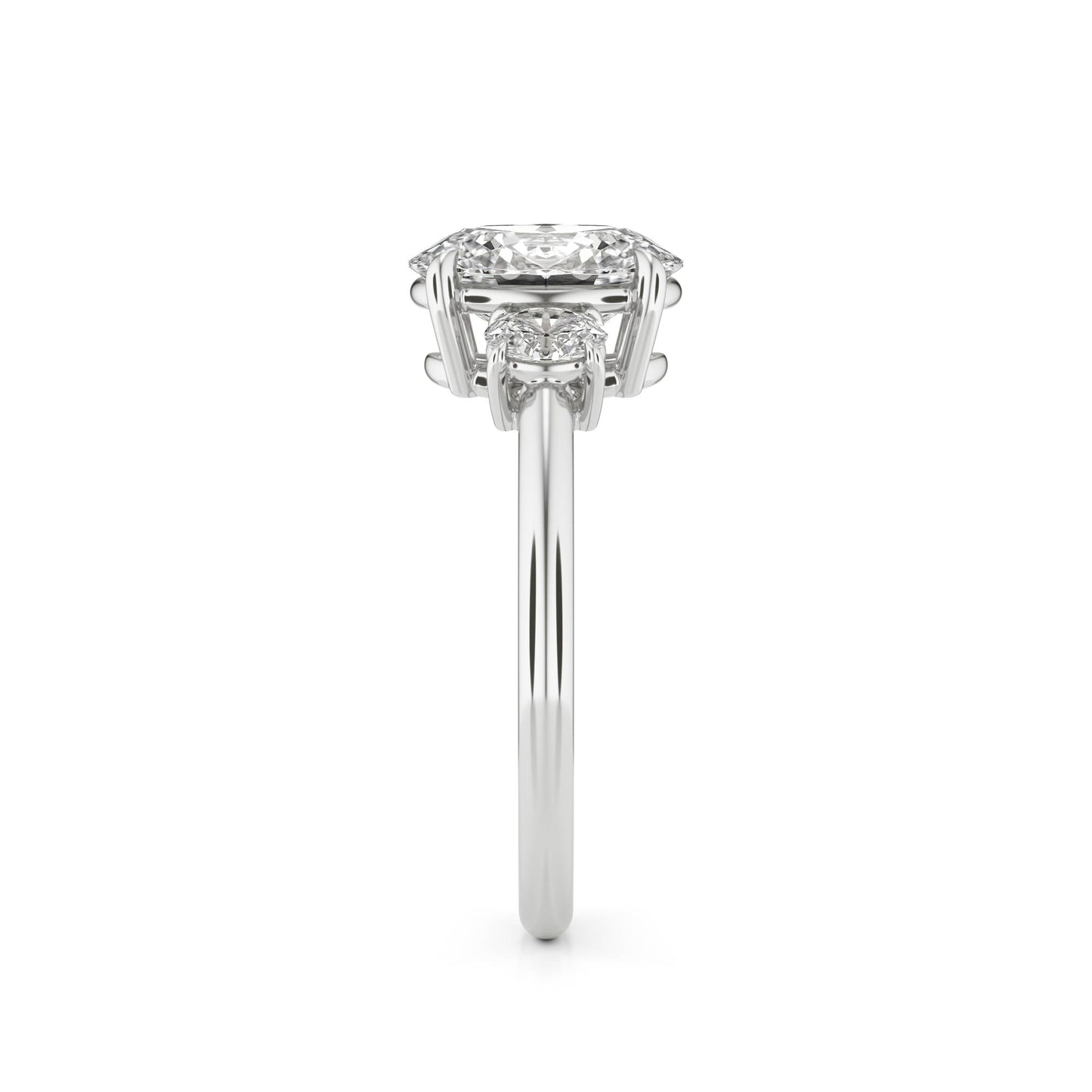 Oval Diamond Trio Platinum