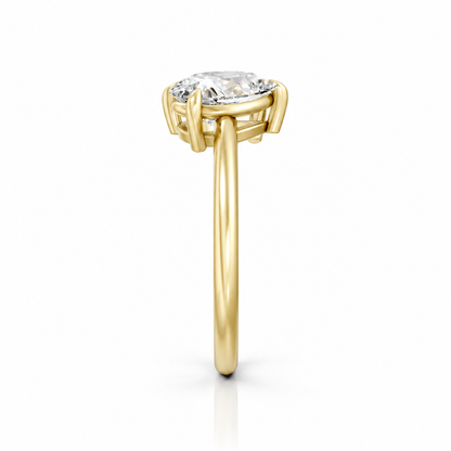 Oval Pear Lab Diamond Two Stone Toi Et Moi Ring 14k yellow gold