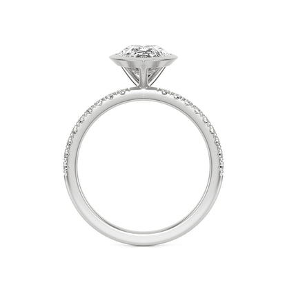 Pear Diamond Bezel Pave Platinum