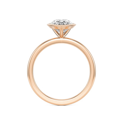 Pear Diamond Bezel 14K Rose Gold