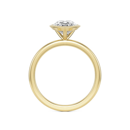 Pear Diamond Bezel 14K Yellow Gold