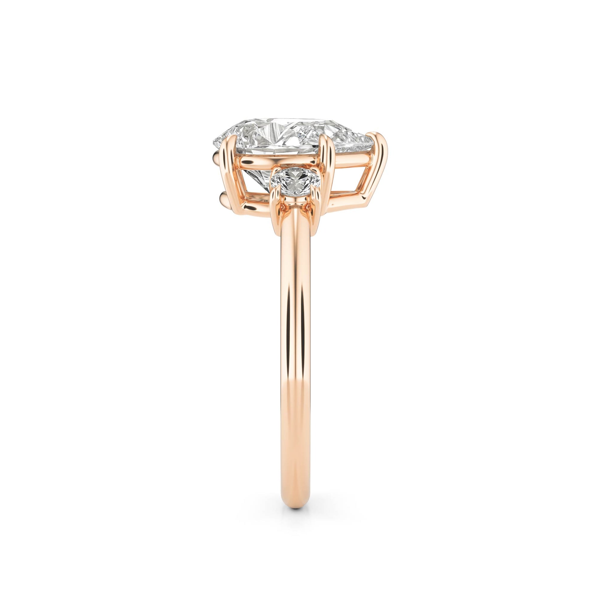 Pear Diamond Trio 14K Rose Gold