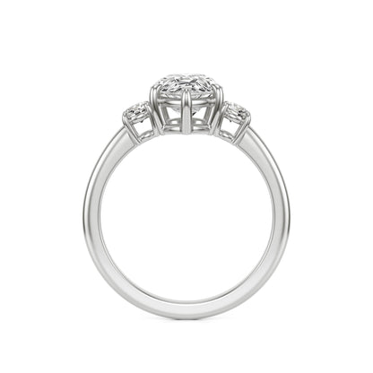 Pear Diamond Trio 14K White Gold