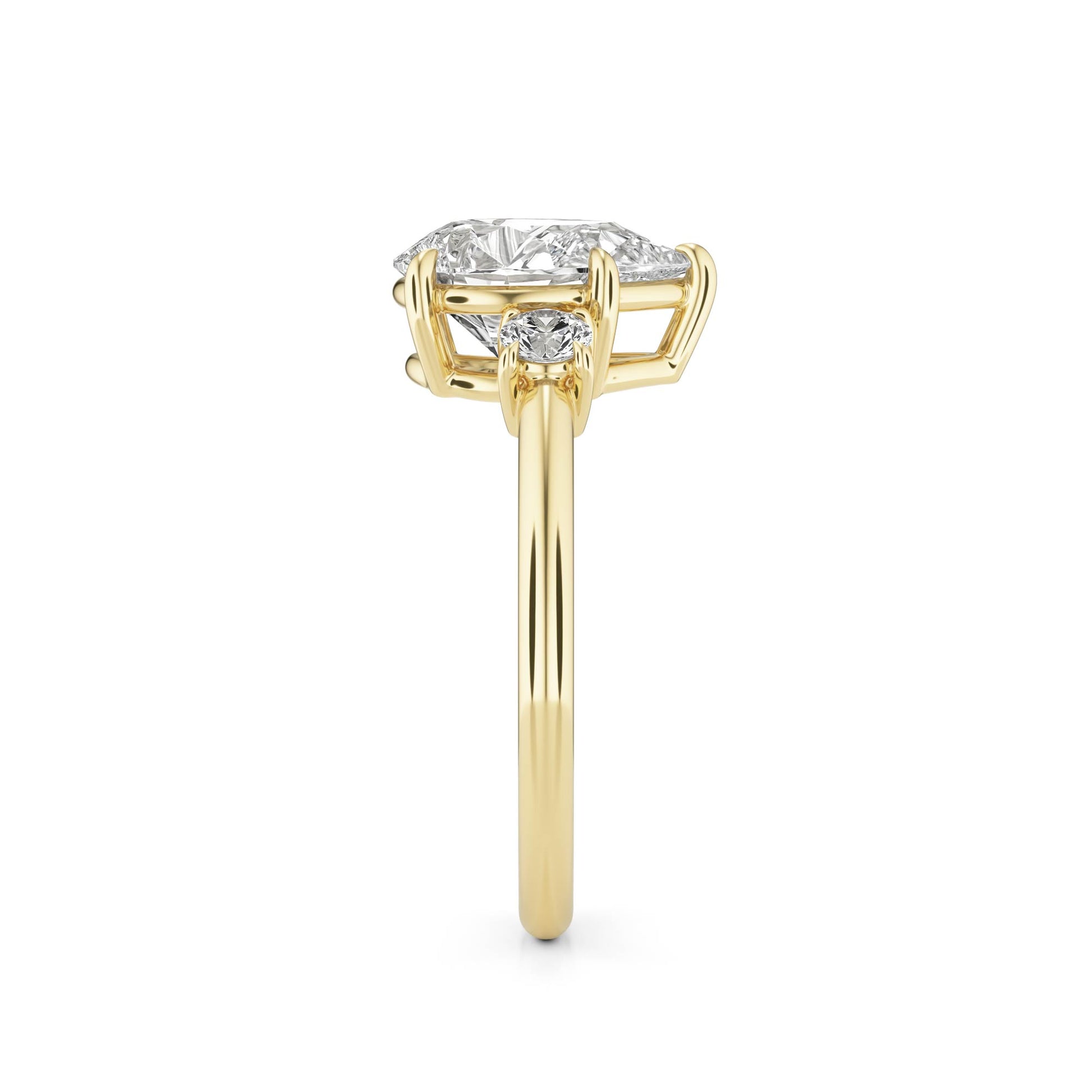 Pear Diamond Trio 14K Yellow Gold