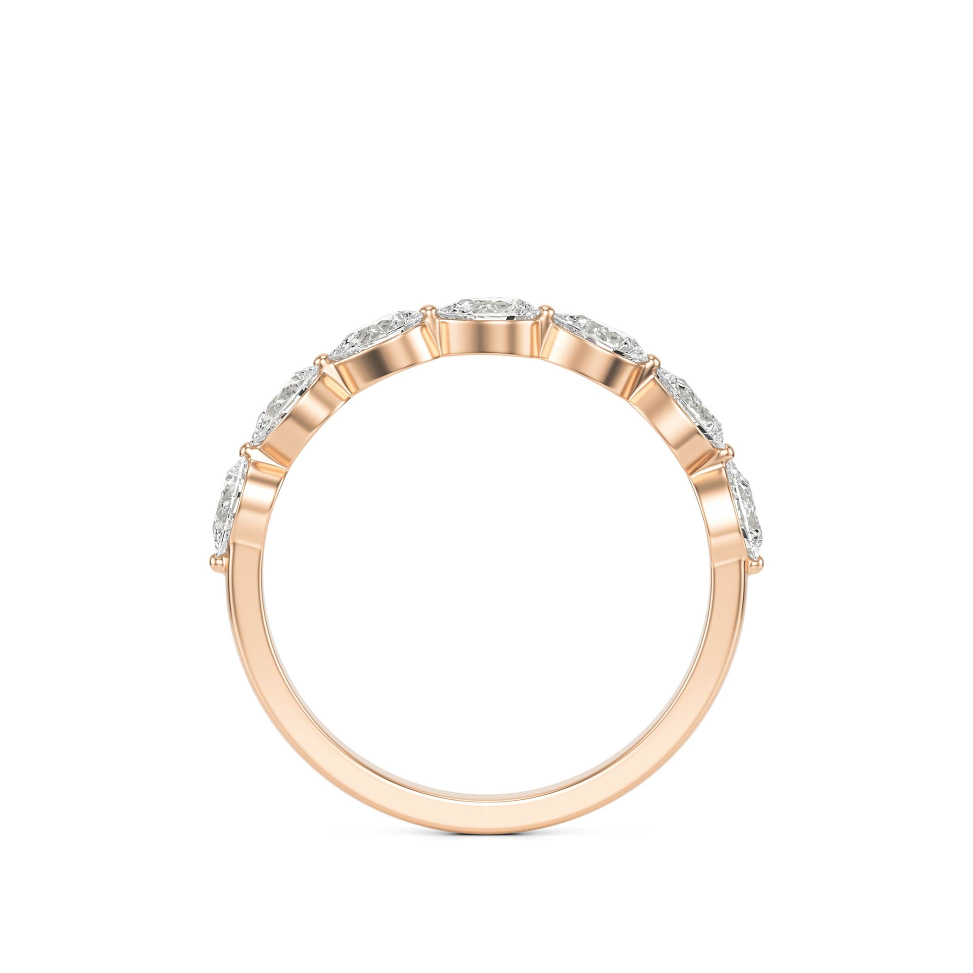 Pear Moissanite Shared Prong 14K Rose Gold