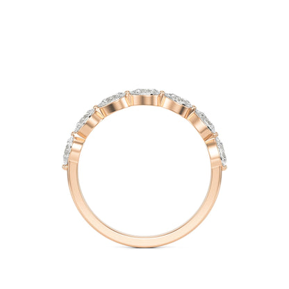 Pear Moissanite Shared Prong 14K Rose Gold