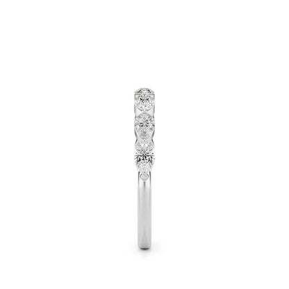 Pear Moissanite Shared Prong 14K White Gold